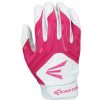 Batting Gloves * | Easton Hf3 Hyperskin Fastpitch Girl'S Batting Gloves White / Pink Discount