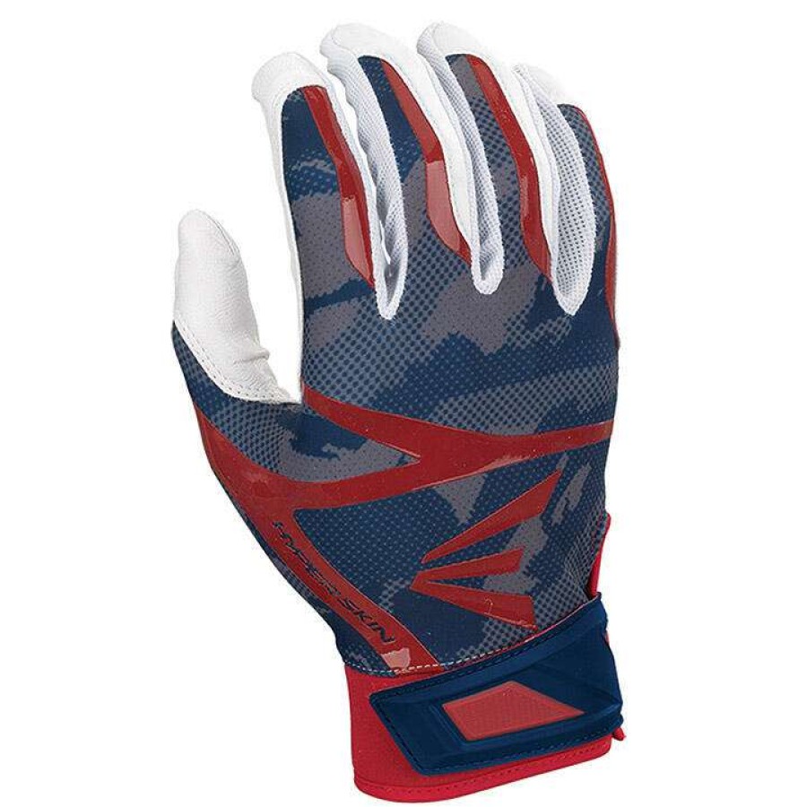 Batting Gloves * | Easton Z7 Hyperskin Baseball Batting Gloves White / Navy / Red Basecamo Outlet