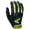 Batting Gloves * | Easton Hf3 Hyperskin Fastpitch Girl'S Batting Gloves Black / Optic Yellow Online