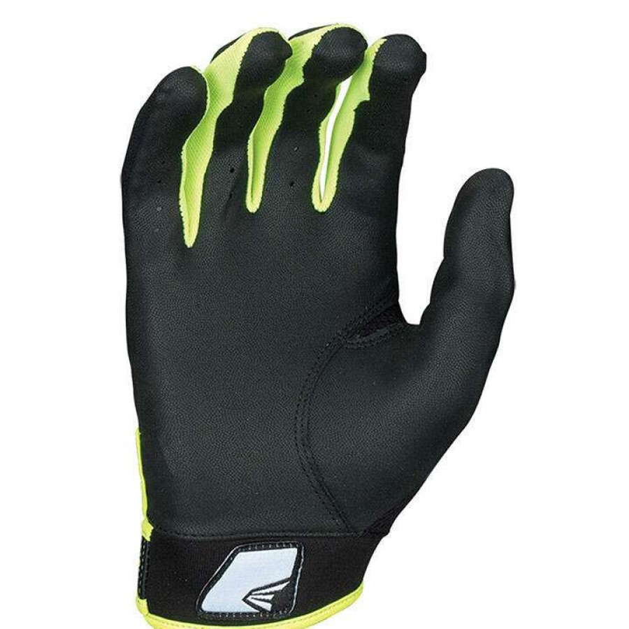 Batting Gloves * | Easton Hf3 Hyperskin Fastpitch Girl'S Batting Gloves Black / Optic Yellow Online