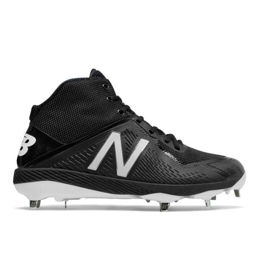 Baseball Cleats * | New Balance M4040V4 Mid-Cut Men'S Metal Baseball Cleats Black Online