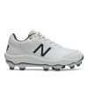 Baseball Cleats * | New Balance 3000 V5 Men'S Low-Cut Molded Baseball Cleats White/White Outlet