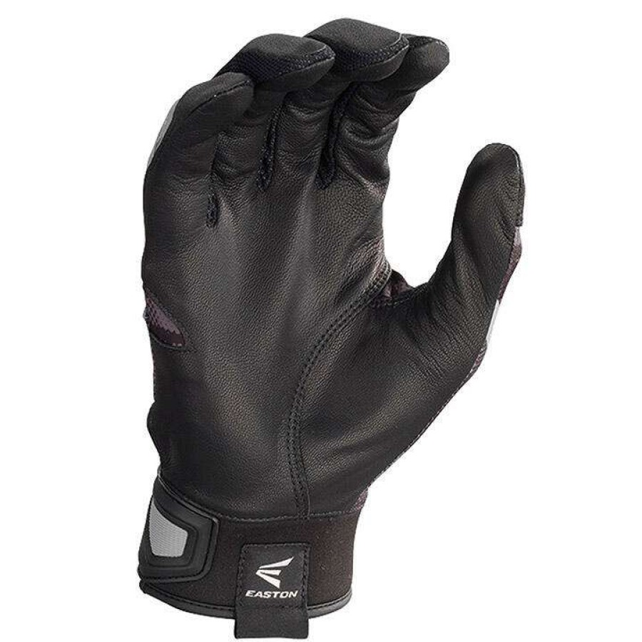 Batting Gloves * | Easton Z7 Hyperskin Baseball Batting Gloves Black / Black Online