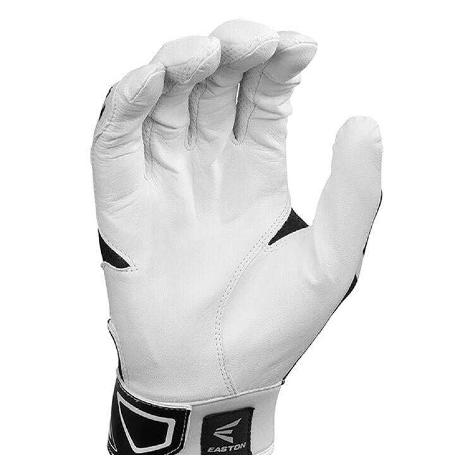 Batting Gloves * | Easton Z3 Hyperskin Youth Baseball Batting Gloves White / Black Outlet