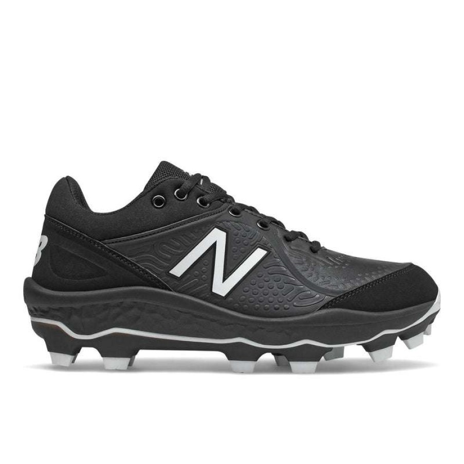 Baseball Cleats * | New Balance 3000 V5 Men'S Low-Cut Molded Baseball Cleats Black/Black Online