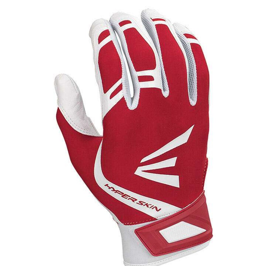 Batting Gloves * | Easton Zf7 Vrs Hyperskin Women'S Fastpitch Batting Gloves White / Red Discount