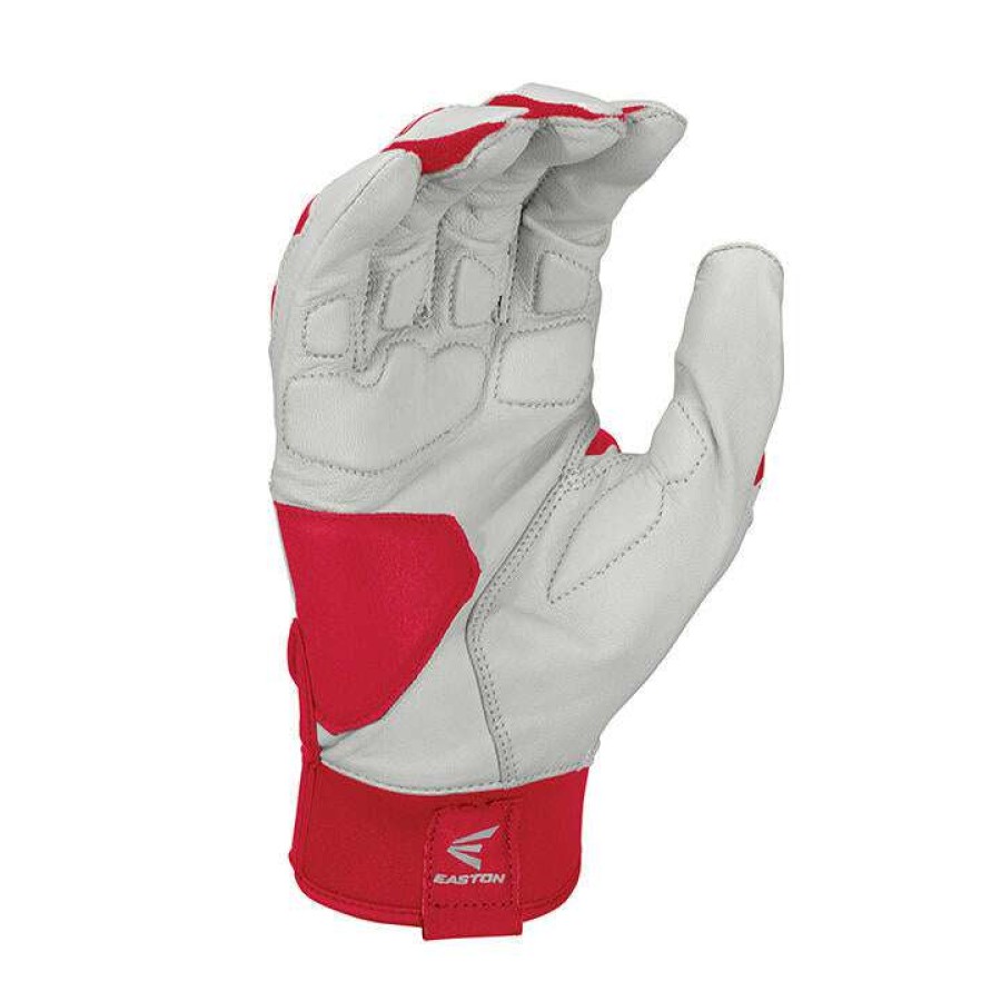 Batting Gloves * | Easton Vrs Power Boost Youth Batting Gloves Grey/Red Outlet