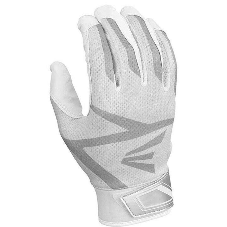 Batting Gloves * | Easton Z3 Hyperskin Youth Baseball Batting Gloves White / White Discount