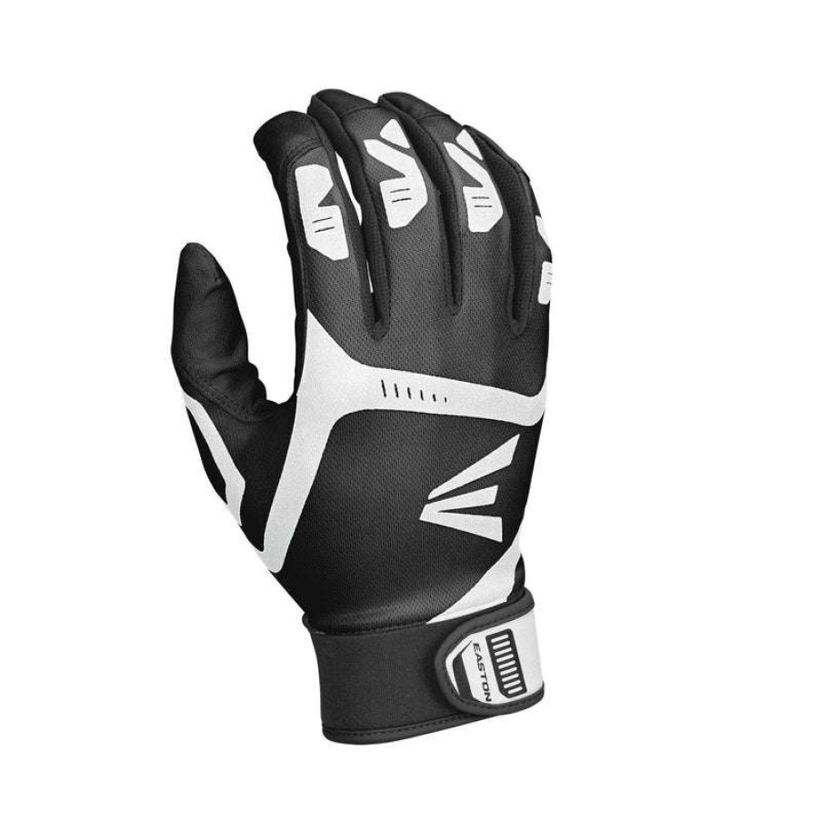 Batting Gloves * | Easton Gametime Youth Baseball Batting Gloves Black / Black Online