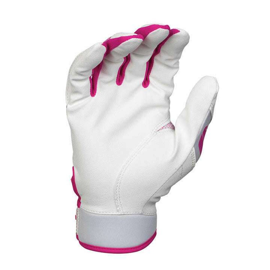 Batting Gloves * | Easton Hyperlite Fastpitch Batting Gloves White/Pink Discount