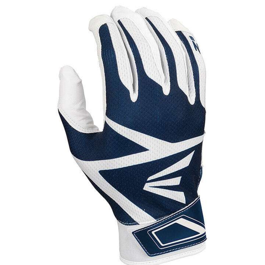 Batting Gloves * | Easton Z3 Hyperskin Youth Baseball Batting Gloves White / Navy Outlet