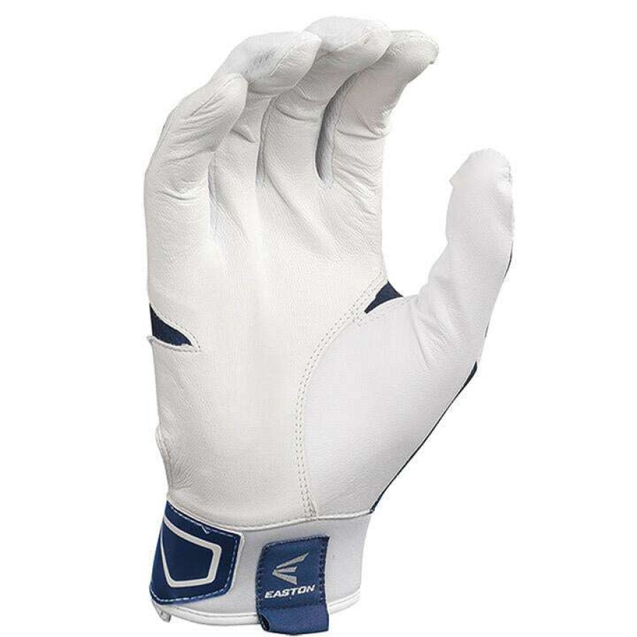 Batting Gloves * | Easton Z3 Hyperskin Youth Baseball Batting Gloves White / Navy Outlet