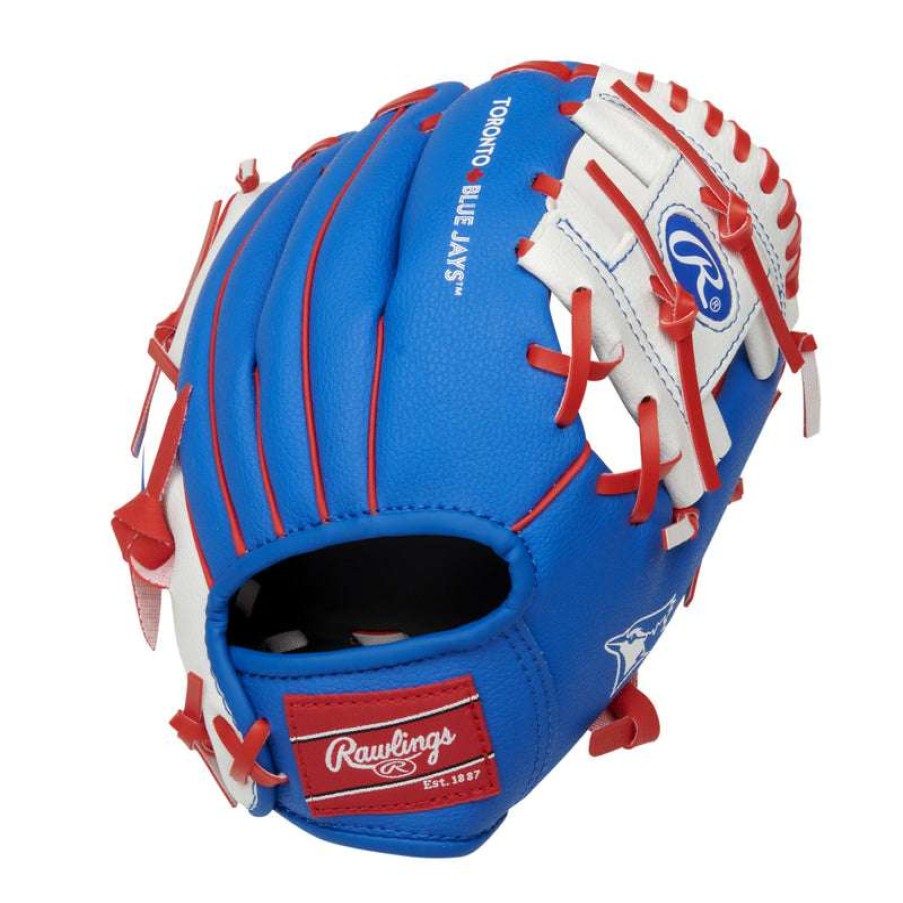 Gloves & Mitts * | Rawlings Blue Jays Team Logo 10 Baseball Glove Outlet