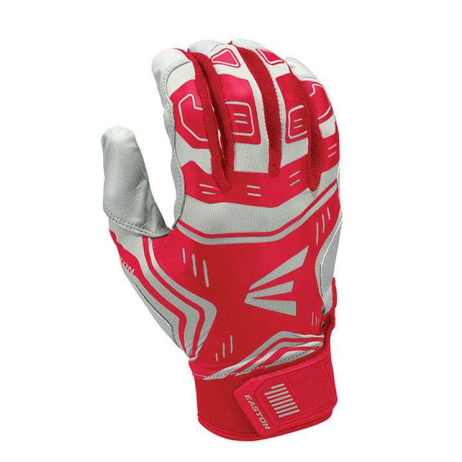 Batting Gloves * | Easton Vrs Power Boost Batting Gloves Grey/Red Discount